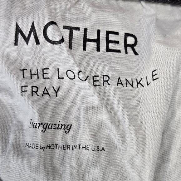 Mother Jeans Womens 28 The Looker Ankle Fray Stargazing Black Charcoal Gray Crop - Picture 8 of 13